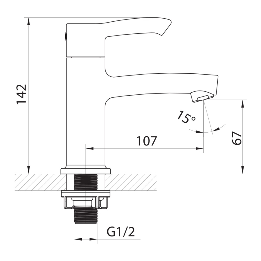 Sapho - valamusegisti SMALL 14 cm läikiv kroom