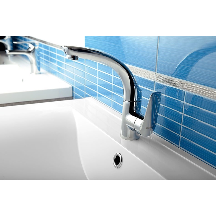 Sapho - Valamusegisti SOLITER 18 cm, läikiv kroomviimistlus