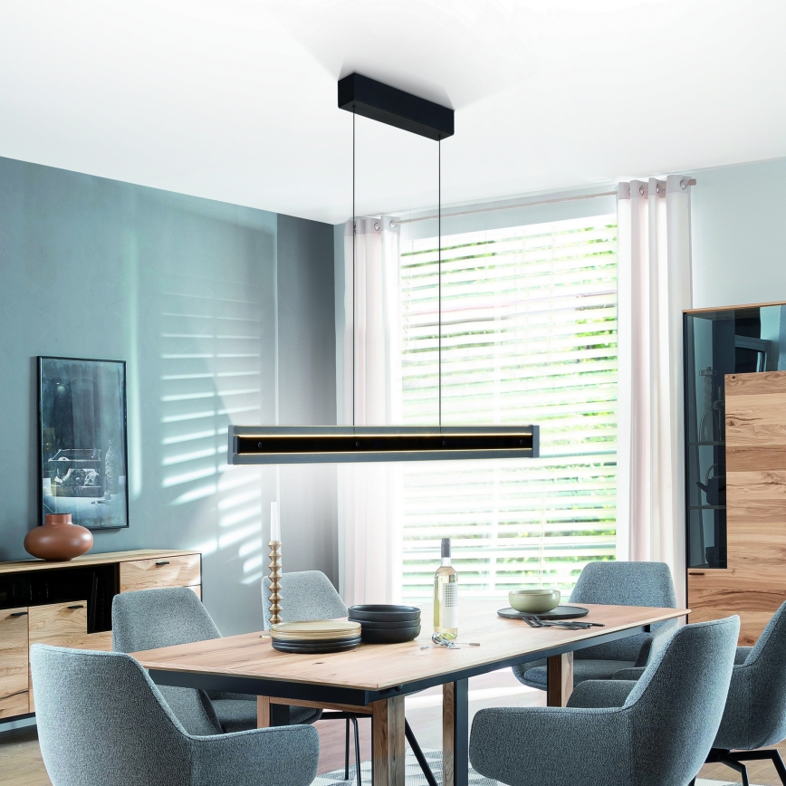 Schöner Wohnen 11316-18 - LED-hämardatav rippvalgusti kaabliga LENA LED/32W/230V 105 cm must