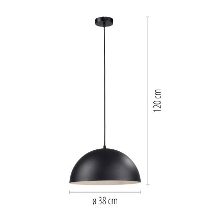 Schöner Wohnen 11728-18 - Ripatslaelamp ALI 1xE27/25W/230V, läbimõõt 38 cm, must