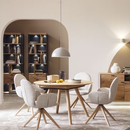 Schöner Wohnen 11728-39 - rippvalgusti ALI kaabliga 1xE27/25W/230V, läbimõõt 38 cm, hall