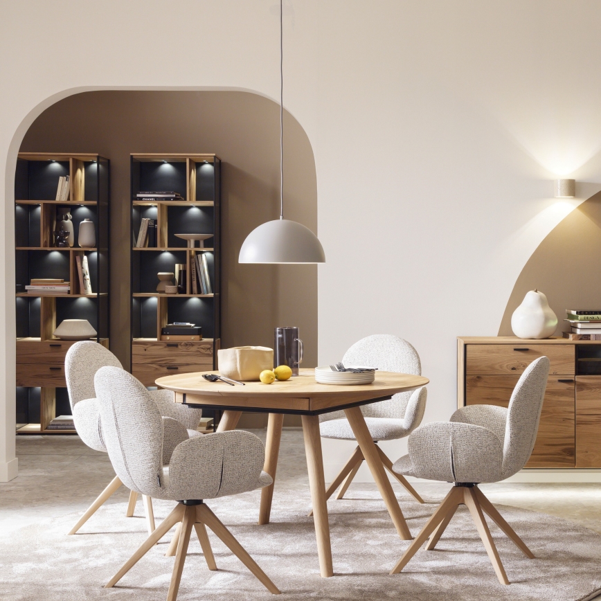 Schöner Wohnen 11728-39 - rippvalgusti ALI kaabliga 1xE27/25W/230V, läbimõõt 38 cm, hall