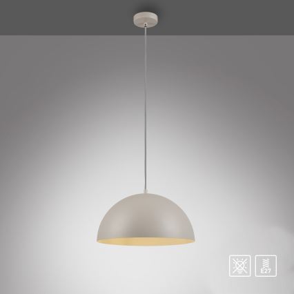Schöner Wohnen 11728-39 - rippvalgusti ALI kaabliga 1xE27/25W/230V, läbimõõt 38 cm, hall