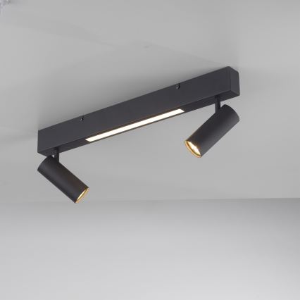 Schöner Wohnen 11793-18 - LED spottvalgusti DANTE 2xGU10/10W/230V + LED/7,2W must