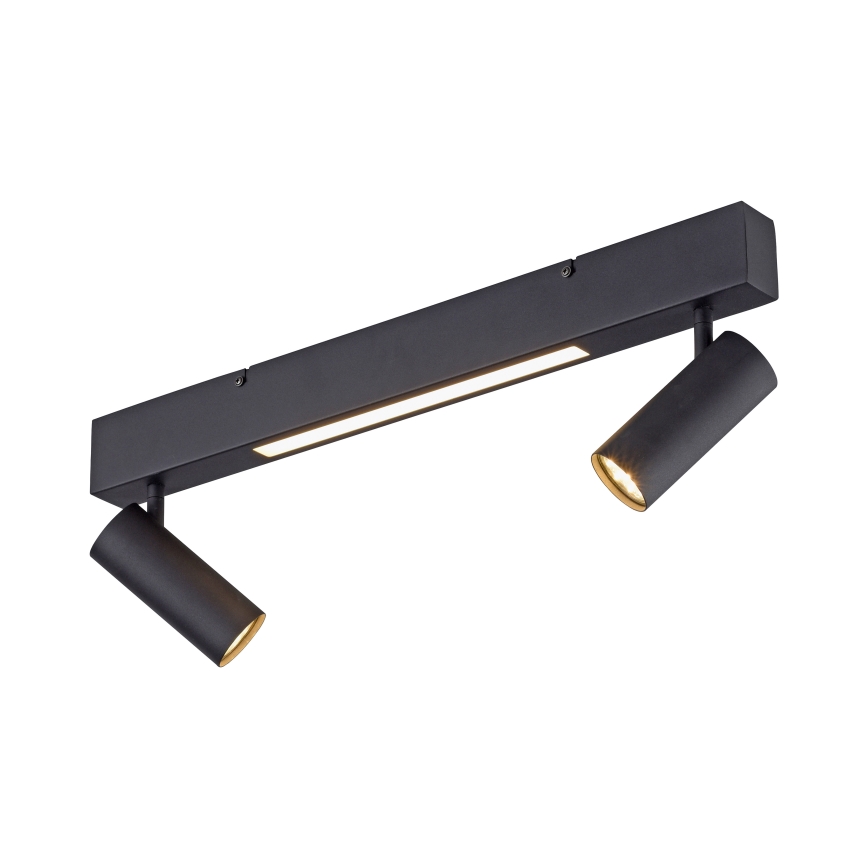 Schöner Wohnen 11793-18 - LED spottvalgusti DANTE 2xGU10/10W/230V + LED/7,2W must
