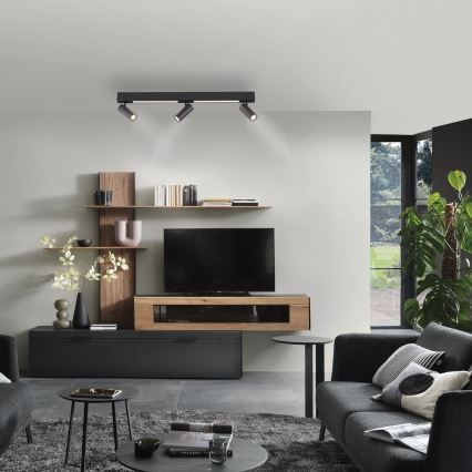 Schöner Wohnen 11794-18 - LED-spottvalgusti DANTE 3xGU10/10W/230V + LED/14,4W must