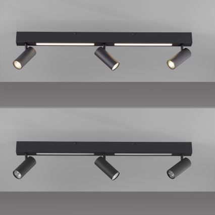 Schöner Wohnen 11794-18 - LED-spottvalgusti DANTE 3xGU10/10W/230V + LED/14,4W must