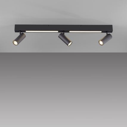 Schöner Wohnen 11794-18 - LED-spottvalgusti DANTE 3xGU10/10W/230V + LED/14,4W must
