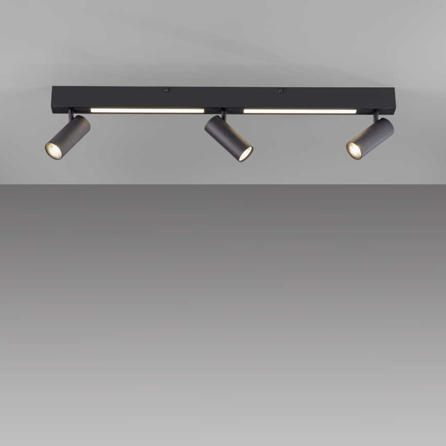 Schöner Wohnen 11794-18 - LED-spottvalgusti DANTE 3xGU10/10W/230V + LED/14,4W must