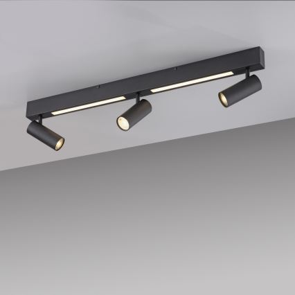 Schöner Wohnen 11794-18 - LED-spottvalgusti DANTE 3xGU10/10W/230V + LED/14,4W must