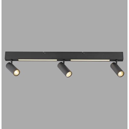 Schöner Wohnen 11794-18 - LED-spottvalgusti DANTE 3xGU10/10W/230V + LED/14,4W must
