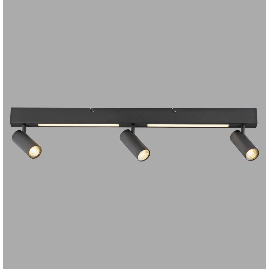 Schöner Wohnen 11794-18 - LED-spottvalgusti DANTE 3xGU10/10W/230V + LED/14,4W must