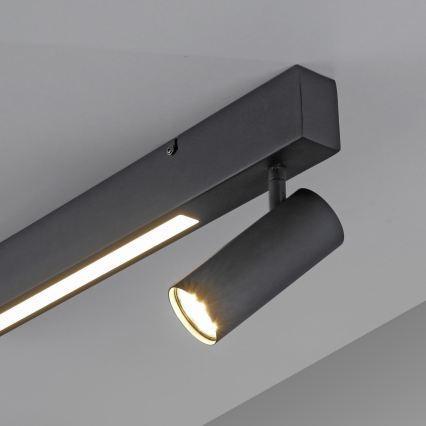 Schöner Wohnen 11794-18 - LED-spottvalgusti DANTE 3xGU10/10W/230V + LED/14,4W must