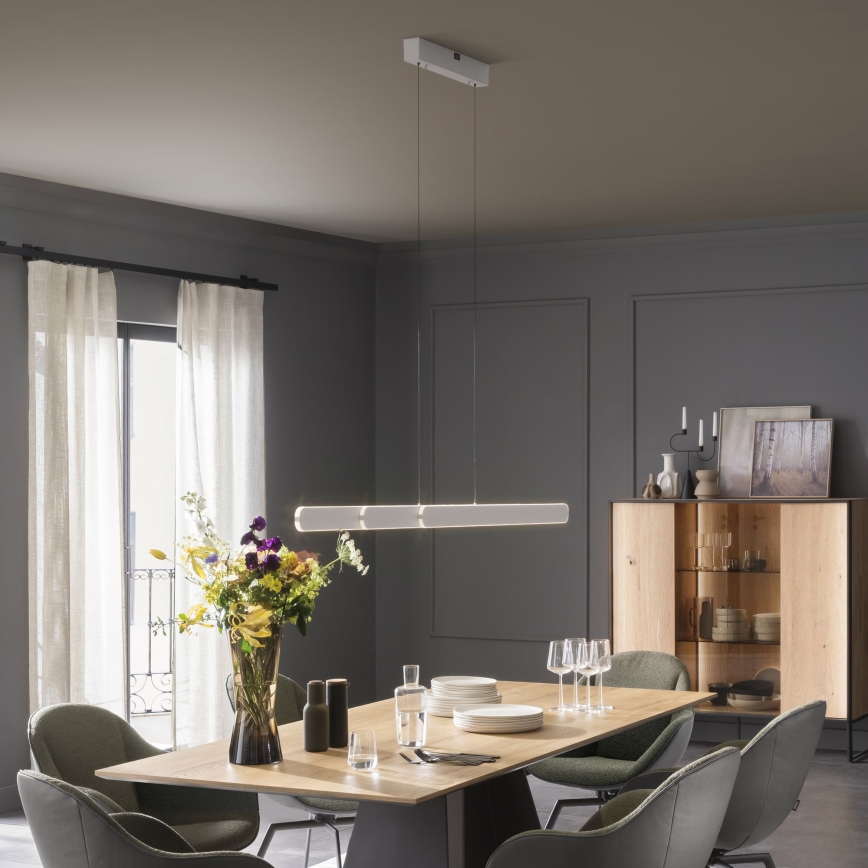 Schöner Wohnen 12577-16 - Hämardatav LED-rippvalgusti kaablil ADRIANA ROUND 2xLED/24W/230V 2700/3000/3500/4000/5000K 160 cm valge