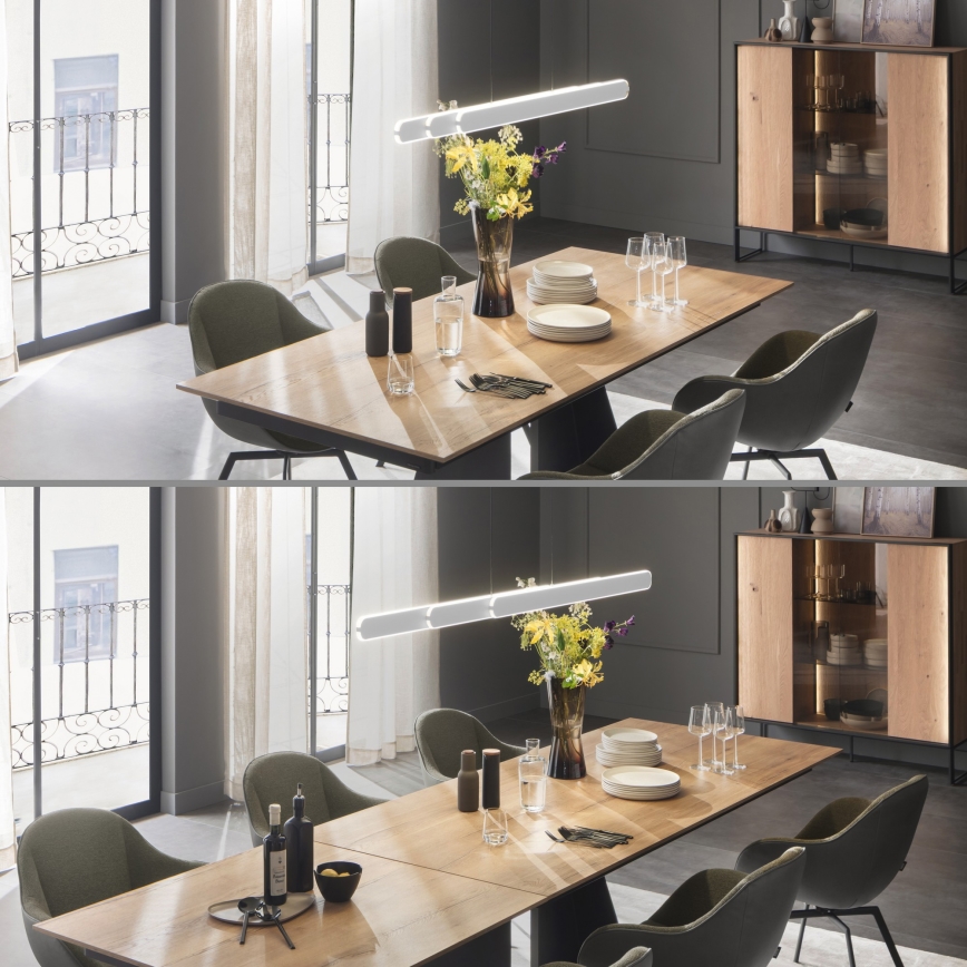 Schöner Wohnen 12577-16 - Hämardatav LED-rippvalgusti kaablil ADRIANA ROUND 2xLED/24W/230V 2700/3000/3500/4000/5000K 160 cm valge