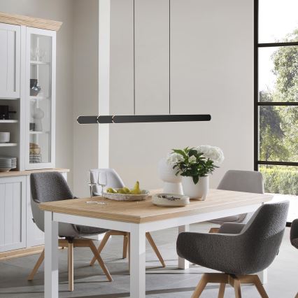 Schöner Wohnen 12577-18 - LED hämardatav rippvalgusti köisriputusega ADRIANA ROUND 2xLED/24W/230V 2700/3000/3500/4000/5000K 160 cm must