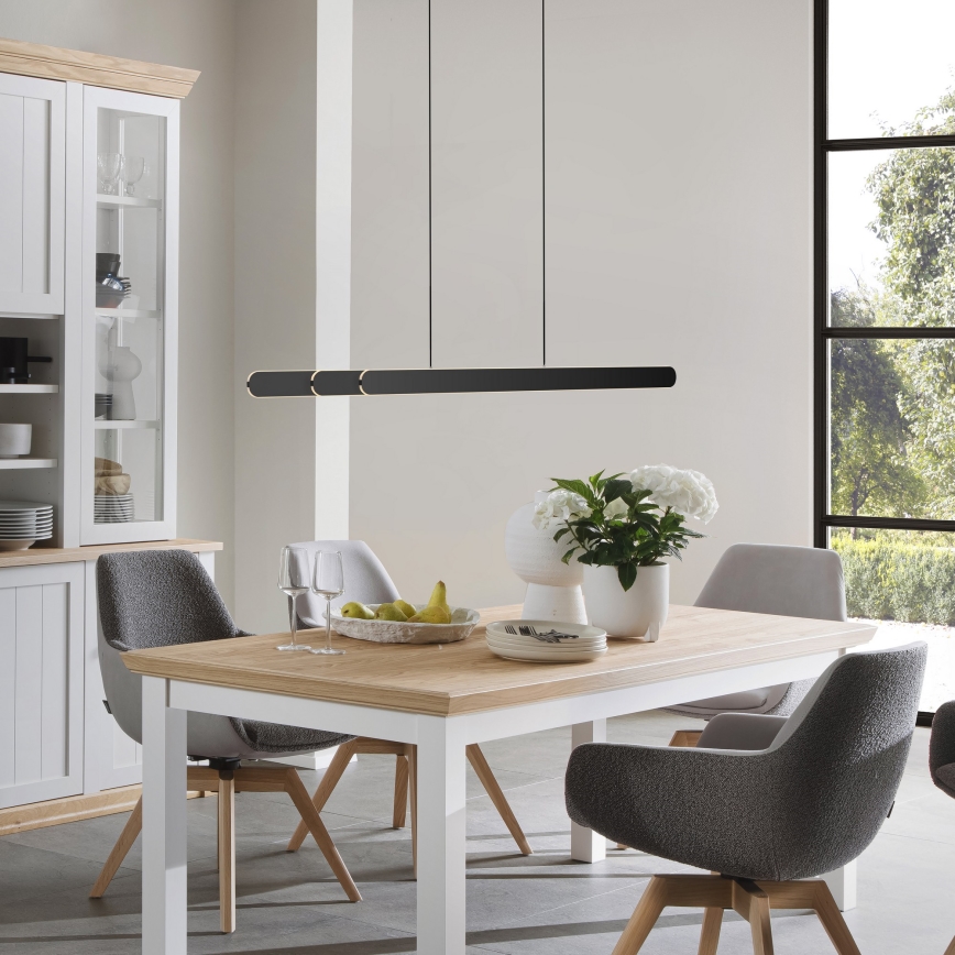 Schöner Wohnen 12577-18 - LED hämardatav rippvalgusti köisriputusega ADRIANA ROUND 2xLED/24W/230V 2700/3000/3500/4000/5000K 160 cm must