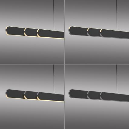 Schöner Wohnen 12577-18 - LED hämardatav rippvalgusti köisriputusega ADRIANA ROUND 2xLED/24W/230V 2700/3000/3500/4000/5000K 160 cm must