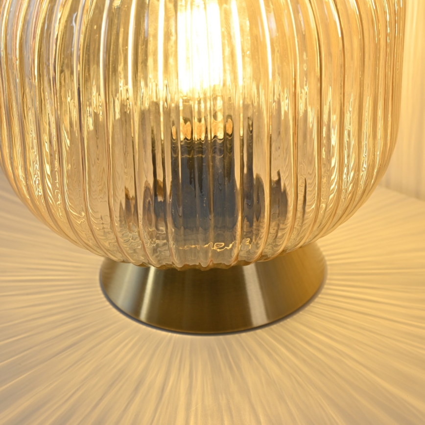 Schöner Wohnen 13573-27 - Laualamp NAMI 1xE27/25W/230V kuldne/beež/suitsune