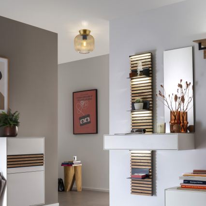 Schöner Wohnen 13574-27 - Laelamp NAMI 1xE27/25W/230V Ø 20 cm kuldne/beež/suitsune