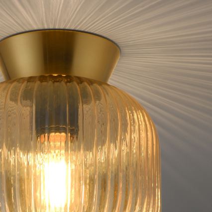 Schöner Wohnen 13574-27 - Laelamp NAMI 1xE27/25W/230V Ø 20 cm kuldne/beež/suitsune