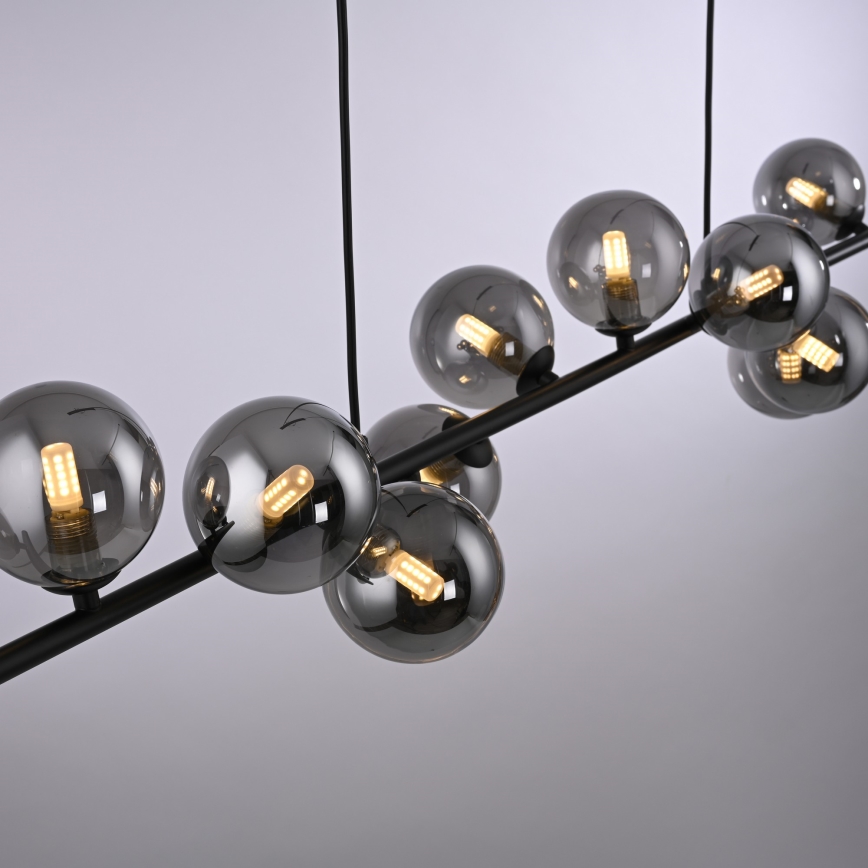 Schöner Wohnen 14504-18 - LED-riipvalgusti riputuskaabliga DUBAI 13xG9/3W/230V 118 m must/suitsune