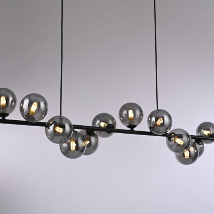 Schöner Wohnen 14504-18 - LED-riipvalgusti riputuskaabliga DUBAI 13xG9/3W/230V 118 m must/suitsune