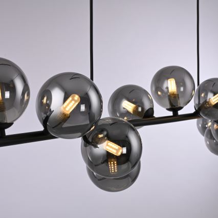 Schöner Wohnen 14504-18 - LED-riipvalgusti riputuskaabliga DUBAI 13xG9/3W/230V 118 m must/suitsune