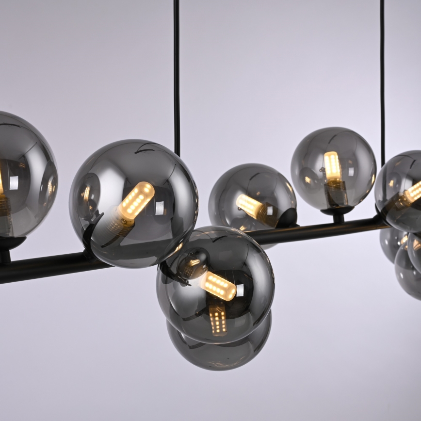 Schöner Wohnen 14504-18 - LED-riipvalgusti riputuskaabliga DUBAI 13xG9/3W/230V 118 m must/suitsune