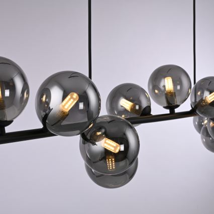 Schöner Wohnen 14504-18 - LED-lühter kaablil DUBAI 13xG9/3W/230V must/suitsuhall