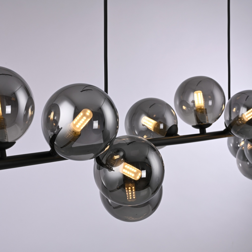 Schöner Wohnen 14504-18 - LED-lühter kaablil DUBAI 13xG9/3W/230V must/suitsuhall