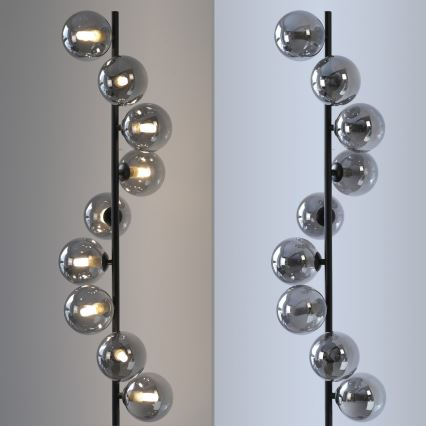 Schöner Wohnen 14506-18 - LED-põrandalamp DUBAI 9xG9/3W/230V must/suitsune