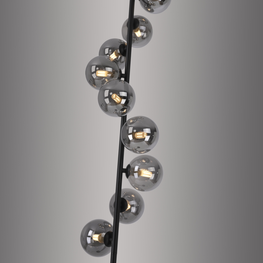 Schöner Wohnen 14506-18 - LED-põrandalamp DUBAI 9xG9/3W/230V must/suitsune