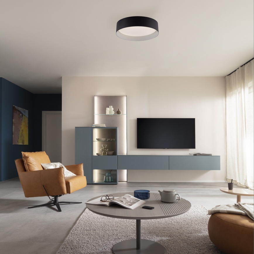 Schöner Wohnen 14593-18 - hämardatav LED-laelamp TAVOLI LED/10W/230V 2700-6500K läbimõõt 28,5 cm must + kaugjuhtimispult