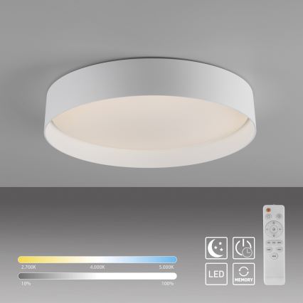 Schöner Wohnen 14594-16 - Hämardatav LED-laelamp TAVOLI, 20 W, 230 V, 2700–6500 K, läbimõõt 39 cm, valge + kaugjuhtimispult