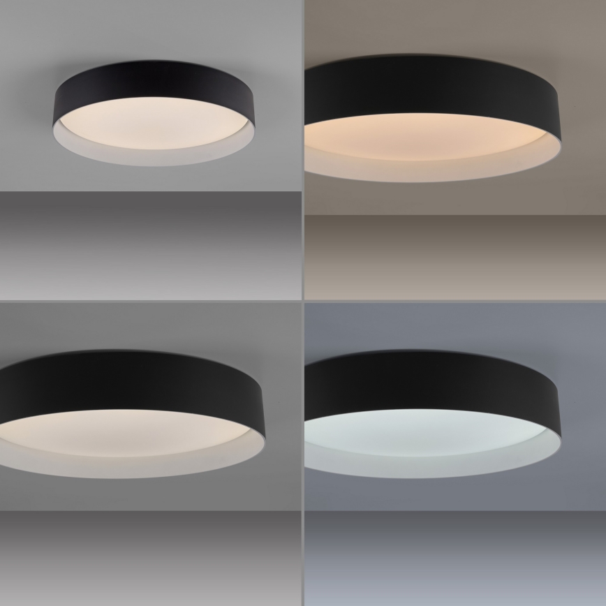 Schöner Wohnen 14594-18 - TAVOLI hämardatav LED-laelamp LED/20W/230V 2700-6500K, Ø 39 cm, musta värvi + kaugjuhtimispult