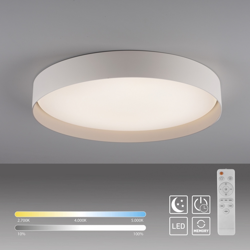 Schöner Wohnen 14595-39 - hämardatav LED-laelamp TAVOLI LED/34W/230V 2700-6500K, läbimõõt 49 cm, hall, kaugjuhtimispult kaasas