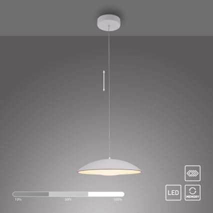 Schöner Wohnen 14606-16 - LED-hämardatav rippvalgusti kaablil LENTE LED/17W/230V Ø 40 cm valge