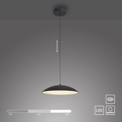Schöner Wohnen 14606-18 - Hämardatav LED-rippvalgusti kaablil LENTE LED/17W/230V läbimõõt 40 cm must