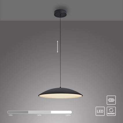 Schöner Wohnen 14607-18 - LED-hämardatav rippvalgusti kaabliga LENTE LED/23W/230V läbimõõt 50 cm must