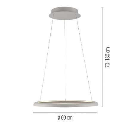 Schöner Wohnen 15570-39 - LED-hämardatav rippvalgusti kaablil QUILLO LED/36W/230V Ø 60 cm hall
