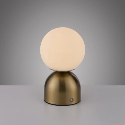 Schöner Wohnen 19218-12 - RUDI laetav, puutetundlik ja hämardatav LED-laualamp LED/1,2W/5V 3000-6000K 1200 mAh kuldne