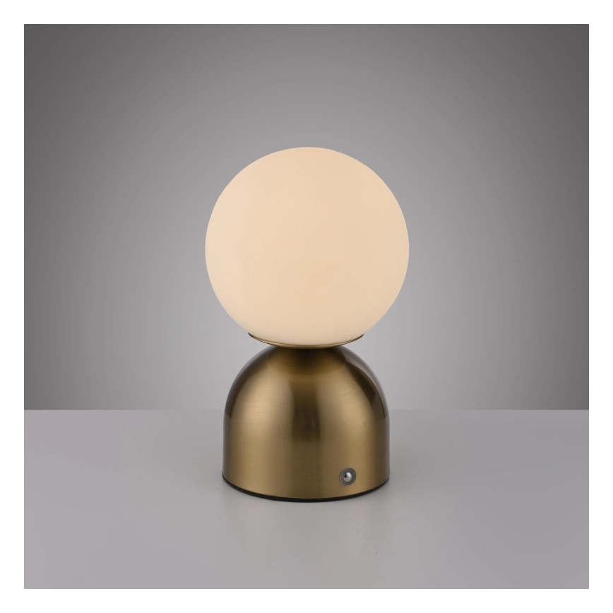 Schöner Wohnen 19218-12 - RUDI laetav, puutetundlik ja hämardatav LED-laualamp LED/1,2W/5V 3000-6000K 1200 mAh kuldne