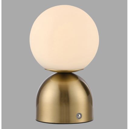 Schöner Wohnen 19218-12 - RUDI laetav, puutetundlik ja hämardatav LED-laualamp LED/1,2W/5V 3000-6000K 1200 mAh kuldne