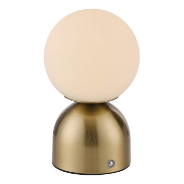 Schöner Wohnen 19218-12 - RUDI laetav, puutetundlik ja hämardatav LED-laualamp LED/1,2W/5V 3000-6000K 1200 mAh kuldne