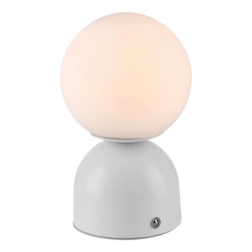 Schöner Wohnen 19218-16 - LED hämardatav puutetundlik laetav laualamp RUDI LED/1,2W/5V 3000-6000K 1200 mAh valge