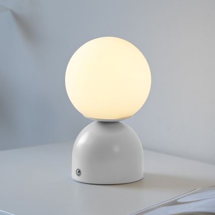 Schöner Wohnen 19218-16 - LED hämardatav puutetundlik laetav laualamp RUDI LED/1,2W/5V 3000-6000K 1200 mAh valge