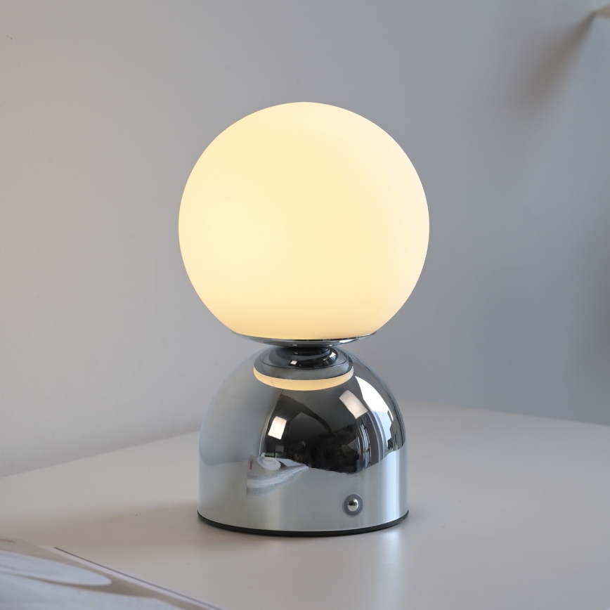 Schöner Wohnen 19218-17 - LED hämardatav puutetundlik laetav laualamp RUDI LED/1,2W/5V 3000-6000K 1200 mAh läikiv kroom