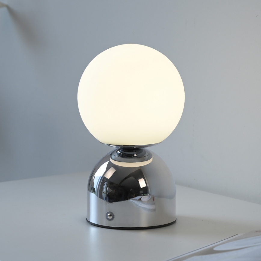 Schöner Wohnen 19218-17 - LED hämardatav puutetundlik laetav laualamp RUDI LED/1,2W/5V 3000-6000K 1200 mAh läikiv kroom