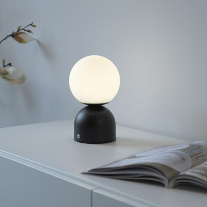 Schöner Wohnen 19218-18 - RUDI puutetundlik hämardatav laetav LED-laualamp LED/1,2W/5V 3000-6000K 1200 mAh must